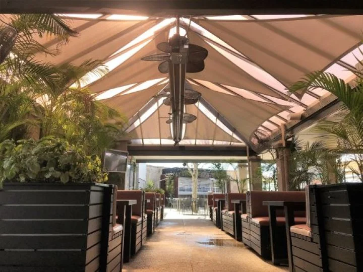 The Gate Bar and Bistro in Success – Indoor architectural feature sail.