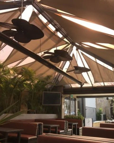 The Gate Bar and Bistro in Success – Indoor architectural feature sail.