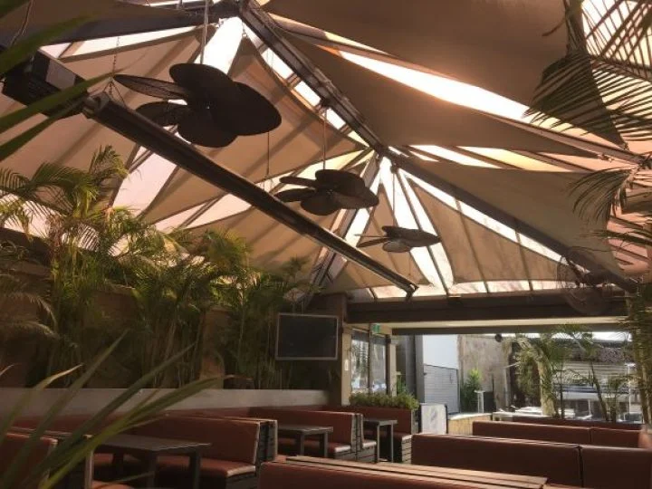 The Gate Bar and Bistro in Success – Indoor architectural feature sail.