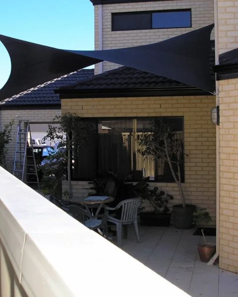 Stirling Hypar Shade Sail in Rainbow Z16 Black