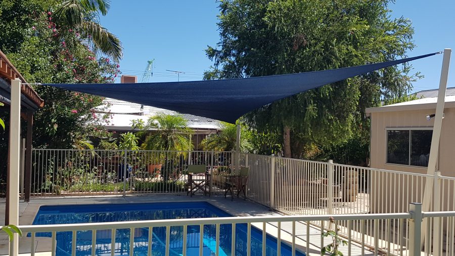 Redcliffe Hypar Shade Sail over Pool