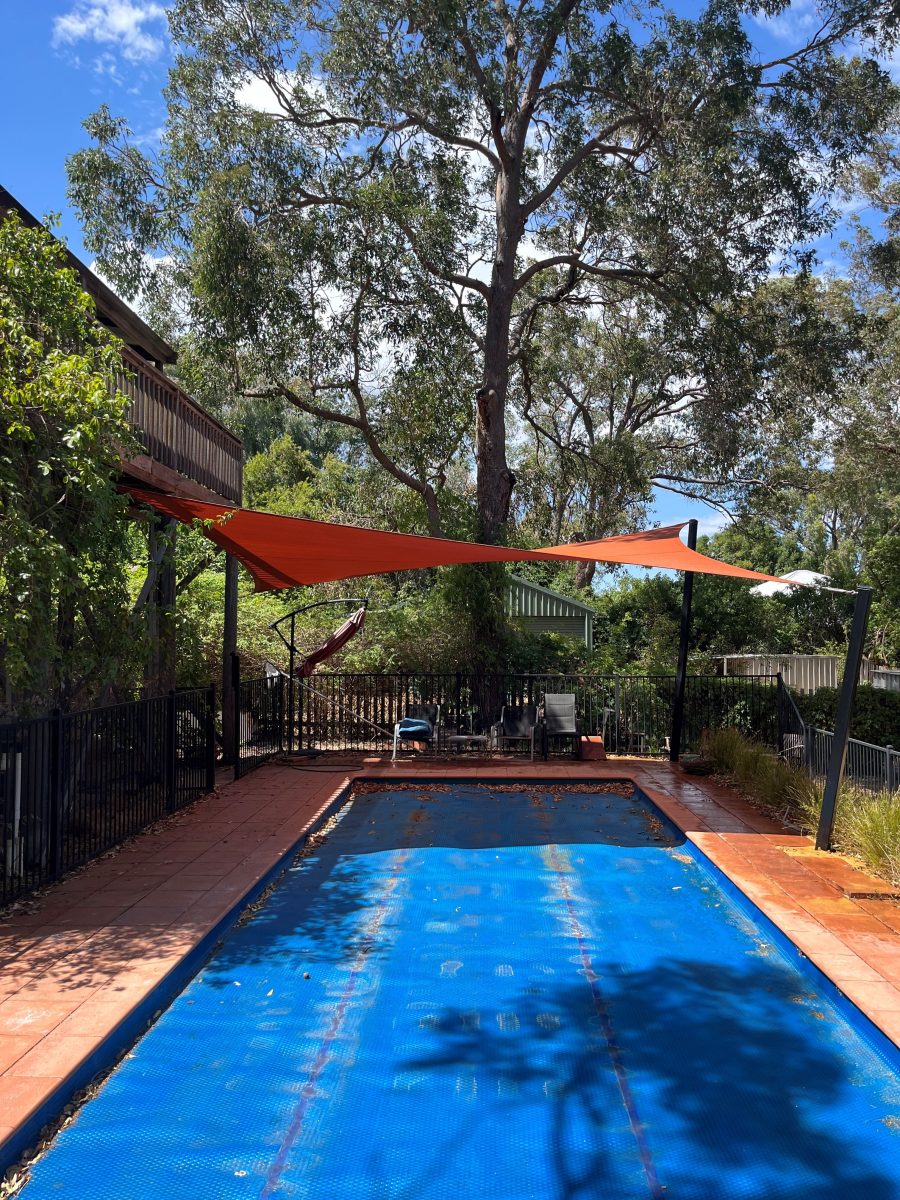 Kalamunda shade sail for over a pool