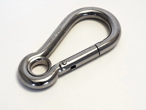 Spring Hook with Eye 10mm