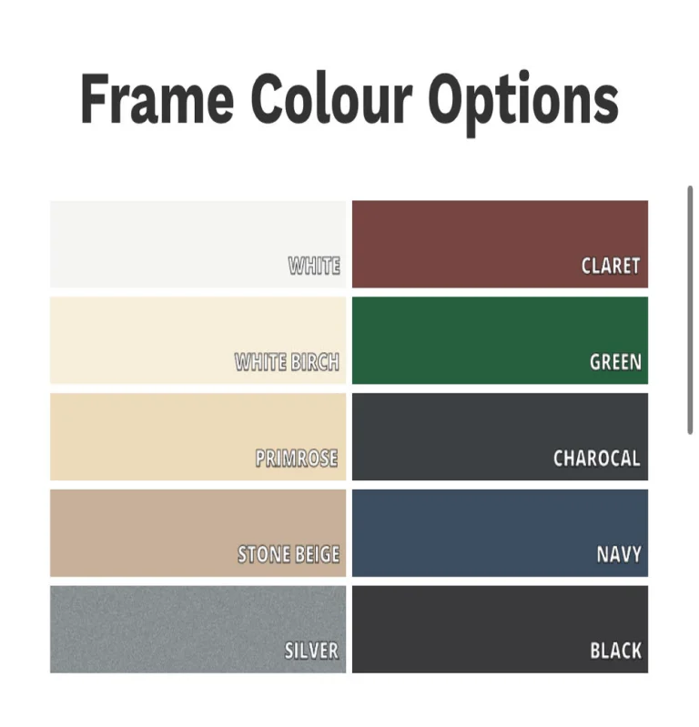 Pacific Classic umbrella frame colour options