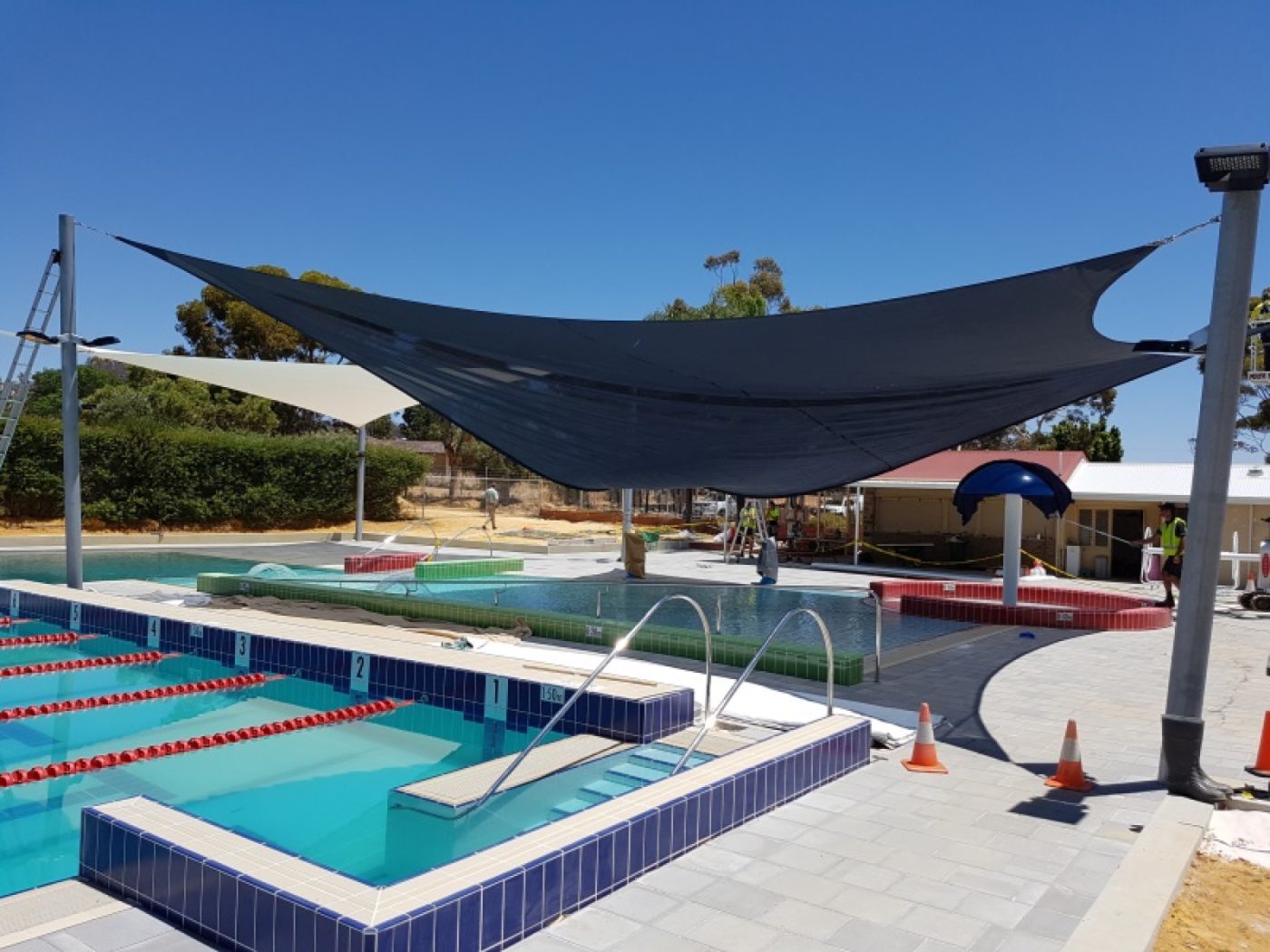 Council shade sails over a public space in Quairading